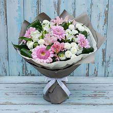 Букет цветов из:  Герберы, Альстромерии и Хризантемы #REPLACE_PRED# Залукокоаже