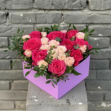 Цветочная композиция из Розы в коробке в Залукокоаже