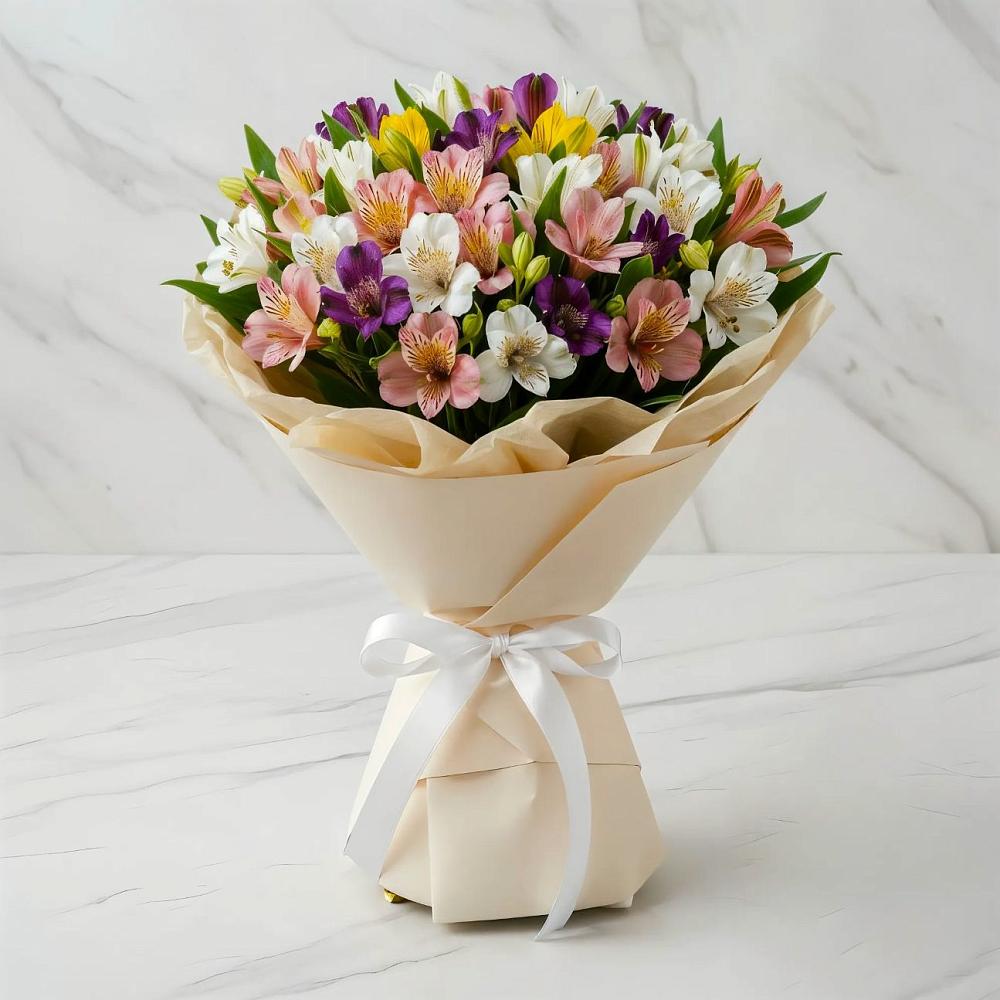 Букет цветов из: Альстромерии в Залукокоаже