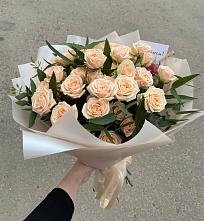 Букет Кремовые розы Латте в Залукокоаже