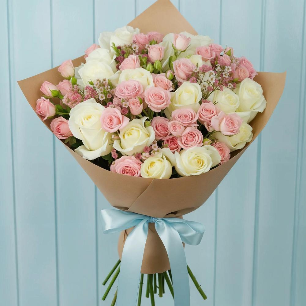 Букет цветов из: Розы в Залукокоаже