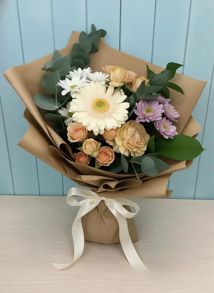 Букет цветов из: Герберы и Хризантемы в Залукокоаже