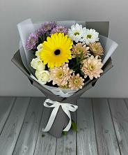 Букет цветов из:  Розы, Герберы и Хризантемы в Залукокоаже