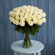 Букет 51 Белая роза Эдлесс Лав в Залукокоаже