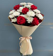 Букет цветов из:  Розы и Хризантемы в Залукокоаже