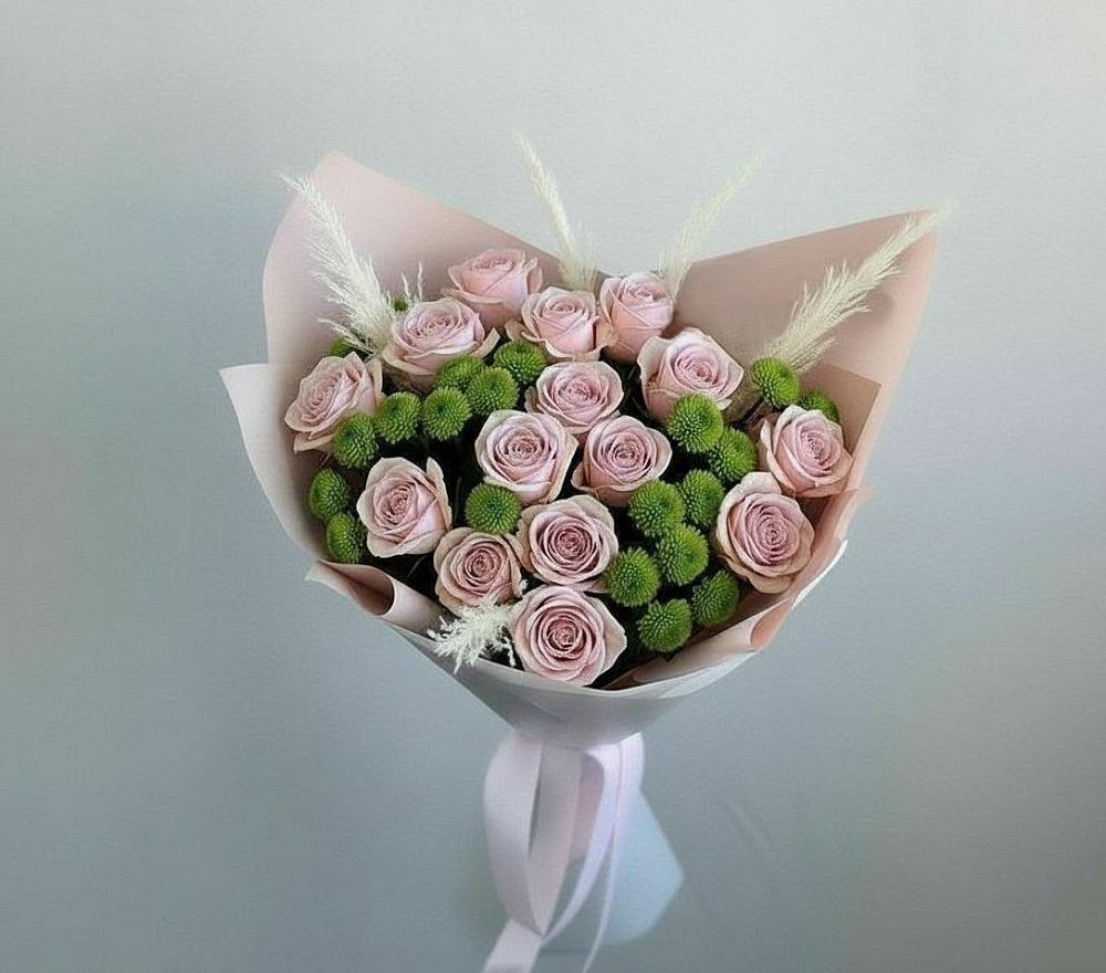 Букет цветов из: Розы и Хризантемы в Залукокоаже