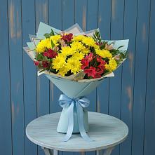 Букет цветов из:  Альстромерии и Хризантемы #REPLACE_PRED# Залукокоаже