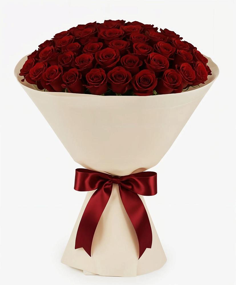 Букет 101 Бордовая роза Блэк Бакарра в Залукокоаже