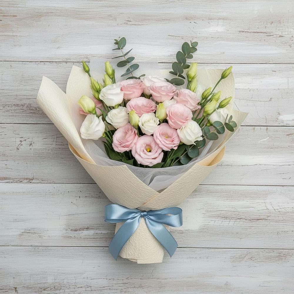 Букет цветов из: Лизиантусы в Залукокоаже